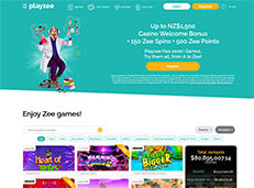 Playzee casino NZ review screenshot