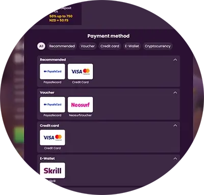 Select payment method