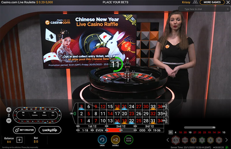 Live roulette