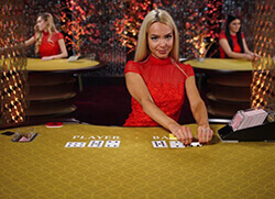 Live baccarat dealer