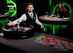 Live roulette dealer