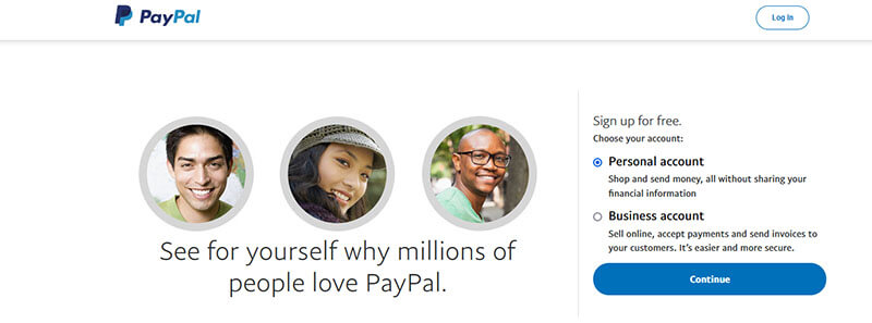 Paypal website