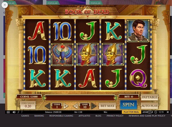 PlayOjo Casino NZ review screenshot