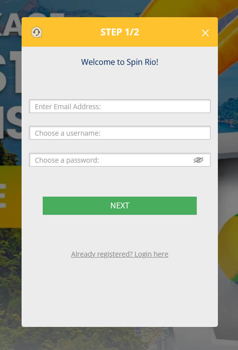 Spin Rio signup