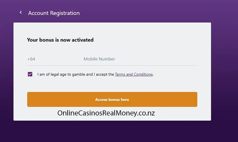 Bonus activation