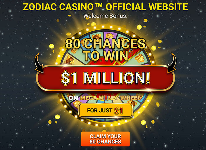 Zodiac Casino one dollar offer